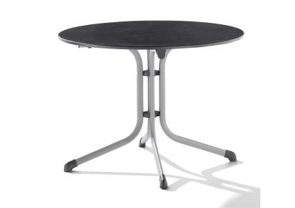 Sieger Gartentisch Boulevard rund 100 cm graphit/Schieferoptik Sieger