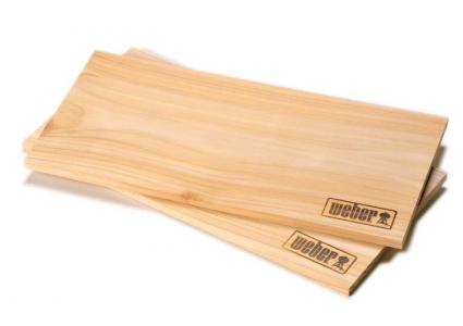 Weber R�ucherbrett 40x19.5 cm, 2er-Set Zedernholz