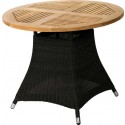Teaktisch Loomus schwarz rund 100 cm Zebra