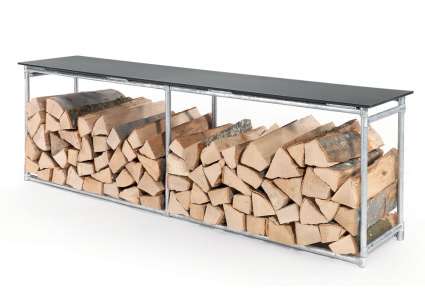 Holzlager Bank 160x47 cm von Schaffner Schaffner