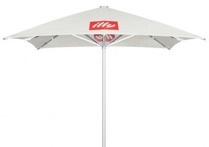 Werbe Schirm Alu Star 300x300 cm