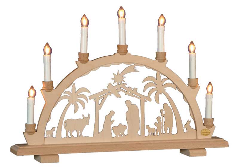 Lichterbogen traditionell Christi Geburt, 7-flammig Aktionspreis