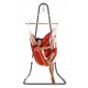 H�ngesesselgestell Mediterrano mit Sessel C140 rot getreift