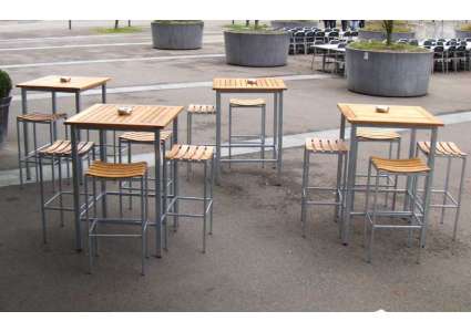 Stehtisch Quadro S Teak Mazuvo Mazuvo