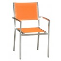 Edelstahl-Gartensessel Morgan orange von Zebra