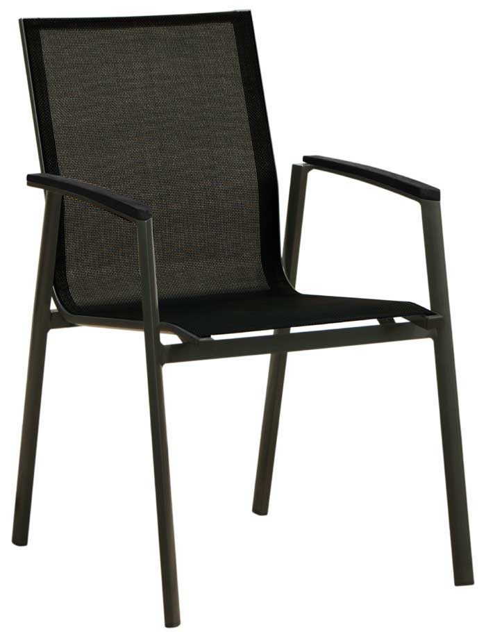 Gartensessel Bali graphit-schwarz Mazuvo