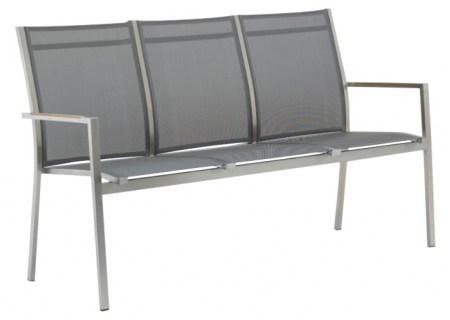 Zebra Gartenbank One 3-Sitzer dark grey