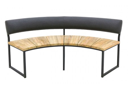 Zebra Gartenbank Onyx Alu mit Rckenlehne Tuvatexil