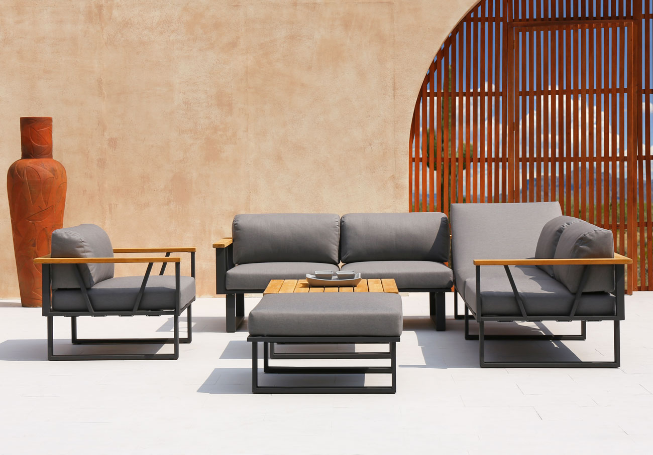 Zebra Belvedere Sofa 3Sitzer graphite Zebra