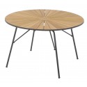 Mandalay Gartentisch Marguerit rund 110 cm anthrazit/Teak