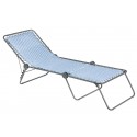 Lafuma Gartenliege Siesta L Plus Titane/Marine Polster