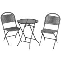 Sow Shin Bistro-Set Mocca Spaghetti anthrazit/grau