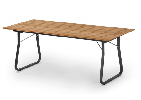 Weishupl Gartentisch Ahoi 200x90 Teak/graumetallic