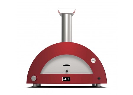 Alfa Forni Gasbackofen Moderno 3 pizze Hybrid antic red