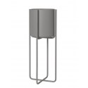 Blomus Pflanzgefss Kena Steel Gray rund 22 cm