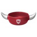 Fondue Caquelon H�rner mit Kuh rot 24 cm Steinlin