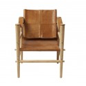Cinas Noble Safari Loungesessel Leder hellbraun