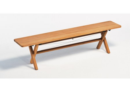 Weishupl Gartenbank Cross 140 cm ohne Rckenlehne