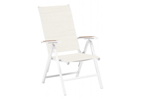 Kettler Klappsessel Diamond weiss matt/beige