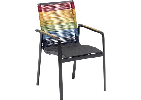 Kettler Gartensessel Diamond Rope anthrazit/charcoal/Regenbogen