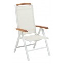 Kettler Klappsessel Memphis weiss-matt/beige