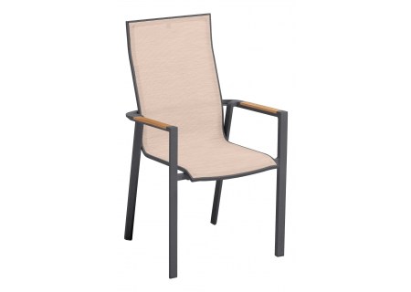 Kettler Gartensessel Sense Hochlehner anthrazit matt/sakura