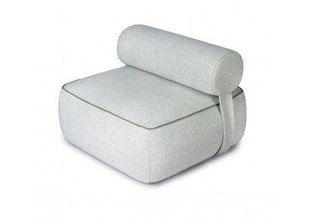 Weishupl Maliha Lounge Hocker eckig mit Nackenrolle