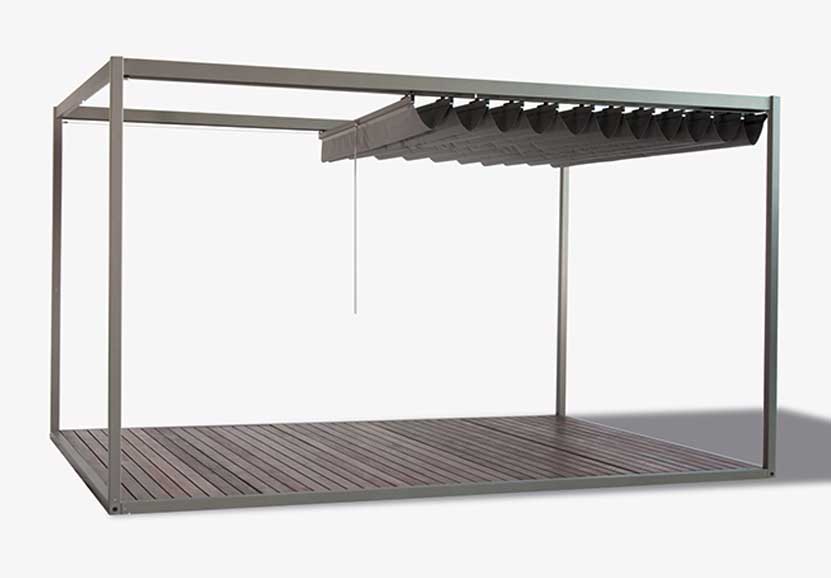 Pavillon Mood 8 300x300 cm mit IPE Holzboden Unosider Unosider
