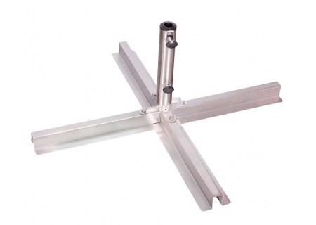 Doppler Plattenstnder Edelstahl fr Sonnenschirme