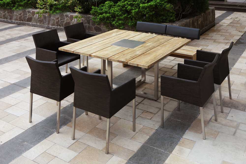 Zebra Recycelt Teak-Tisch Quadux 140x140 cm Zebra 5
