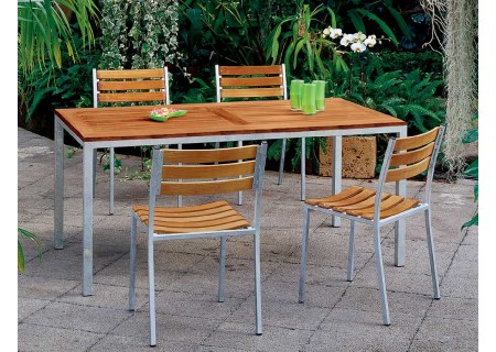 Mazuvo Gartenmbel Set Quadro Teak