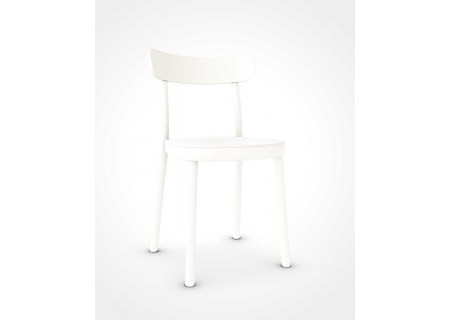 Ton Stuhl La Zitta Buche Lackiert White C120