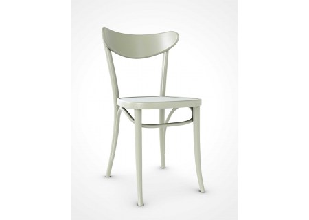 Ton Stuhl Banana Buche Lackiert Pebble Green C540