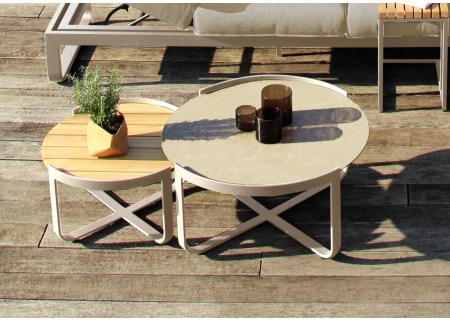 Zebra Fly Lounge Tisch-Set light taupe