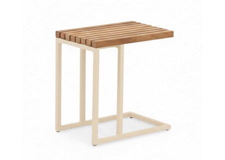 Zebra Cubo Beistelltisch light taupe