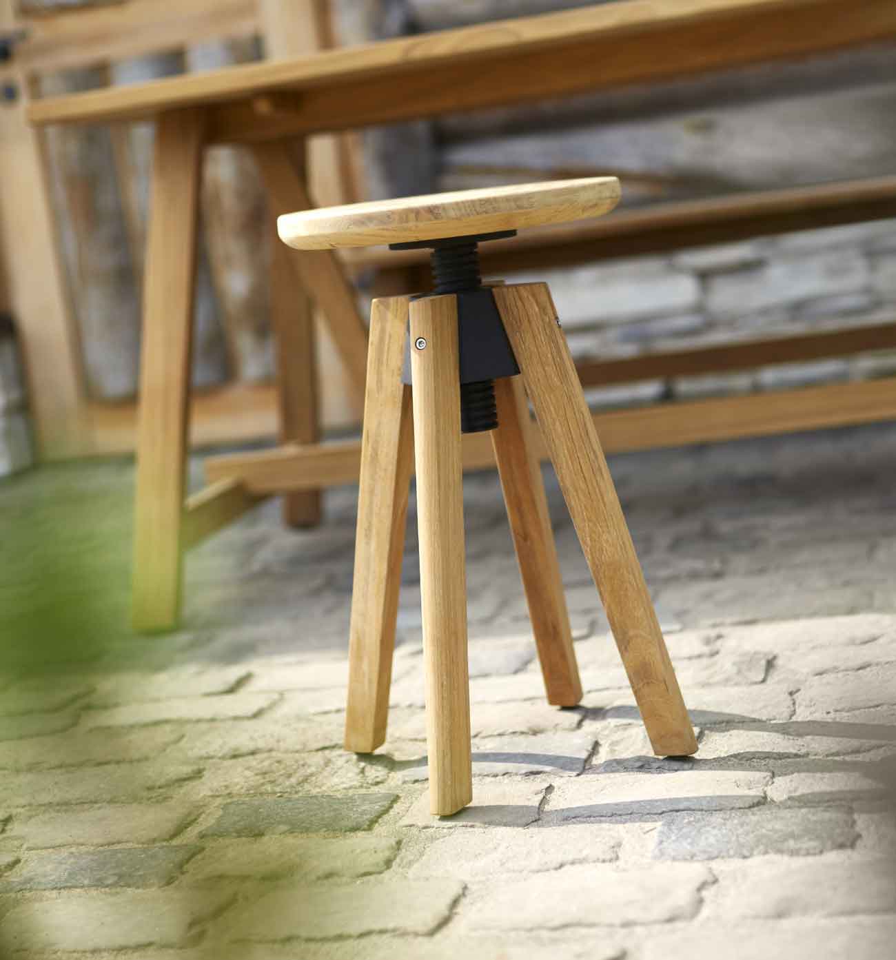 Solpuri Dreh-Gartenhocker Spindle solpuri