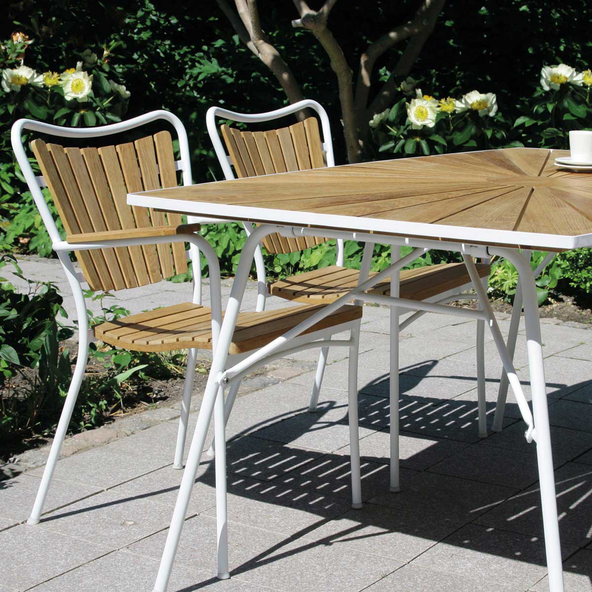Mandalay Gartentisch Marguerit 144x90 cm anthrazit/Teak Mandalay