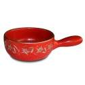 Fondue Caquelon Edelweiss rot Steinlin