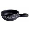 Fondue Caquelon Edelweiss schwarz Steinlin