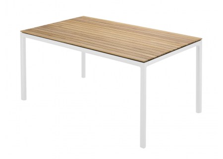 Solpuri Gartentisch Soft Teak weiss 160x100cm